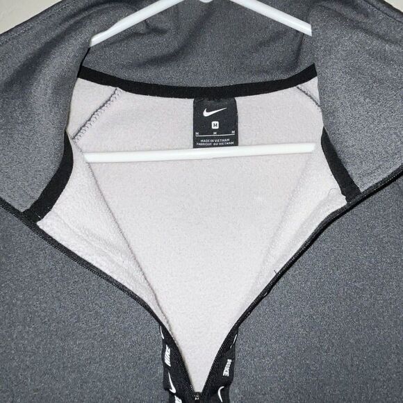 Nike Sweatshirt Womens M Gray All Time Half Zip Fleece Lined‎ Pullover Mock Neck - Picture 6 of 11